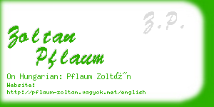 zoltan pflaum business card